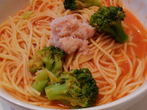 ビスク風★蟹缶on theアメリケーヌソースパスタ